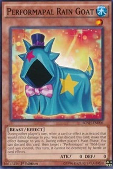 Performapal Rain Goat Breakers of Shadow Yu-Gi-Oh! card