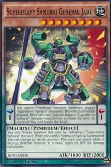 Superheavy Samurai General Jade Breakers of Shadow Yu-Gi-Oh! card