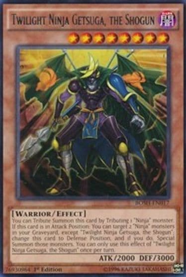 Twilight Ninja Getsuga the Shogun Breakers of Shadow Yu-Gi-Oh! card
