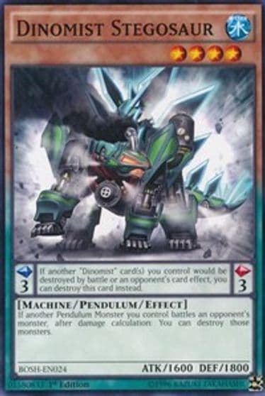 Dinomist Stegosaur Breakers of Shadow Yu-Gi-Oh! card