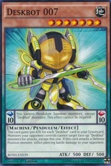 Deskbot 007 Breakers of Shadow Yu-Gi-Oh! card