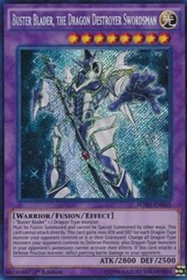 Buster Blader the Dragon Destroyer Swordsman Breakers of Shadow Yu-Gi-Oh! card