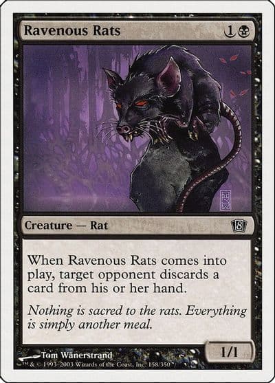 Ravenous Rats 8th Edition Magic card