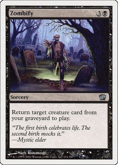 Zombify 8th Edition Magic card