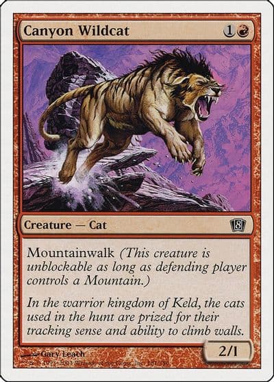 Canyon Wildcat 8th Edition Magic card