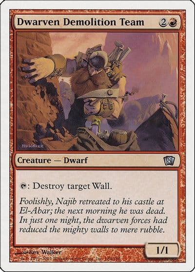 Dwarven Demolition Team 8th Edition Magic card