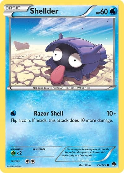 Shellder (22) XY - BREAKpoint Pokemon card