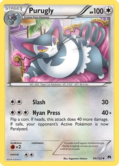 Purugly XY - BREAKpoint Pokemon card