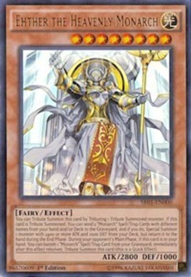 Ehther the Heavenly Monarch Structure Deck: Emperor of Darkness Yu-Gi-Oh! card