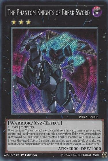The Phantom Knights of Break Sword Wing Raiders Yu-Gi-Oh! card