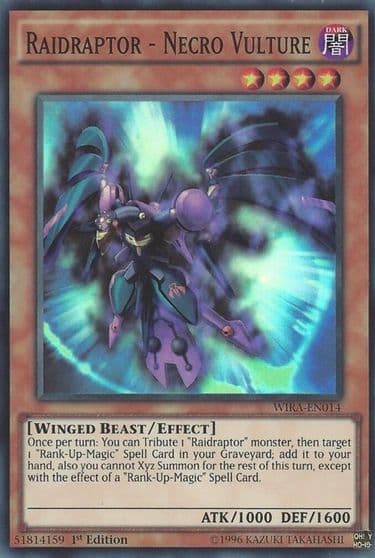 Raidraptor Necro Vulture Wing Raiders Yu-Gi-Oh! card