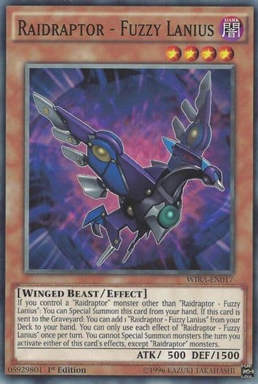 Raidraptor Fuzzy Lanius Wing Raiders Yu-Gi-Oh! card