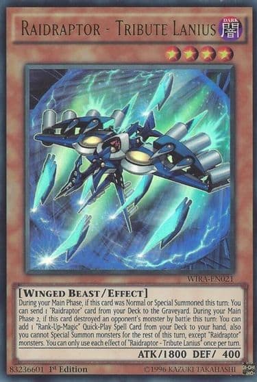 Raidraptor Tribute Lanius Wing Raiders Yu-Gi-Oh! card