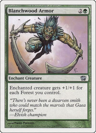 Blanchwood Armor 8th Edition Magic card