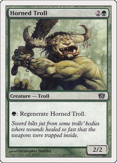 Horned Troll 8th Edition Magic card
