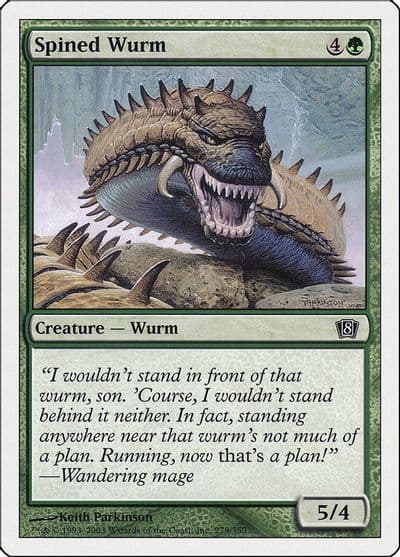 Spined Wurm 8th Edition Magic card