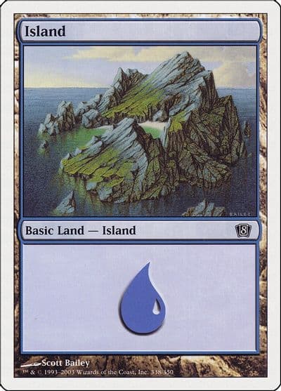 Island 338 8th Edition Magic card