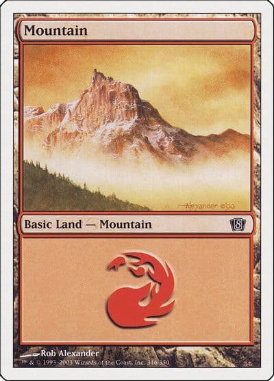 Mountain 346 8th Edition Magic card