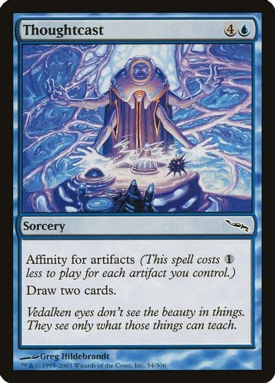 Thoughtcast Mirrodin Magic card
