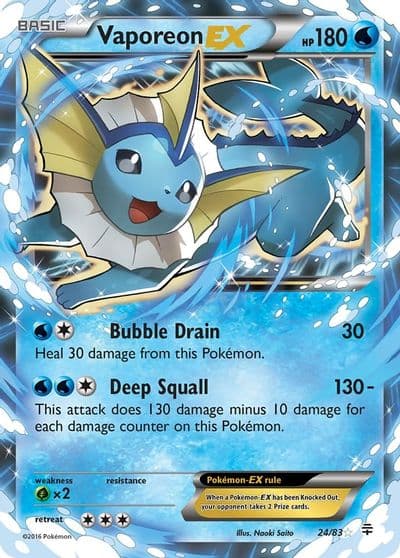 Vaporeon EX Generations Pokemon card