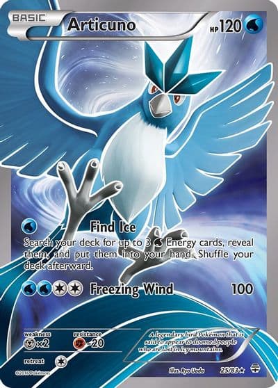 Articuno Generations Pokemon card