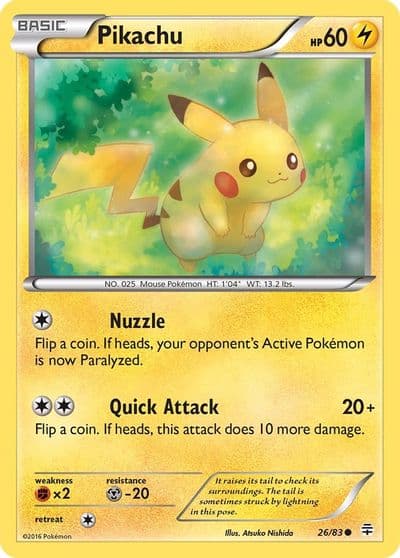 Pikachu Generations Pokemon card
