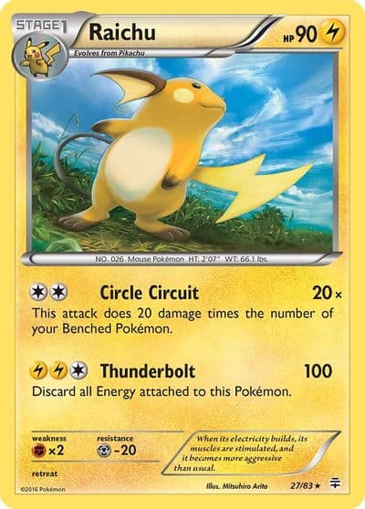 Raichu Generations Pokemon card