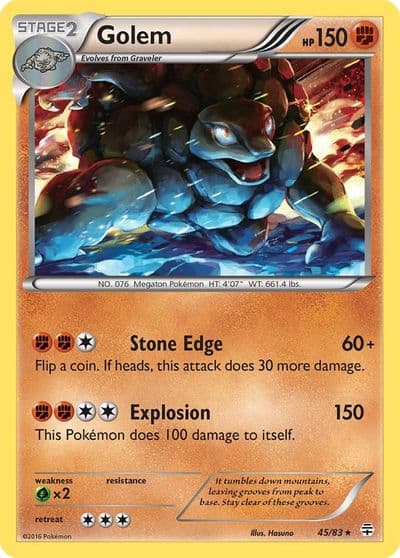 Golem Generations Pokemon card