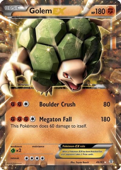 Golem EX Generations Pokemon card
