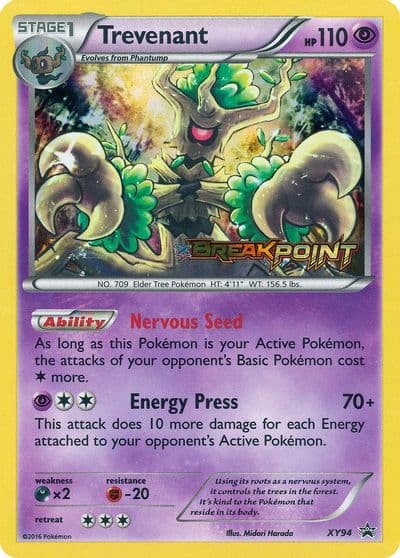 Trevenant (Prerelease) XY Promos Pokemon card
