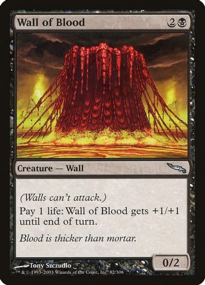 Wall of Blood Mirrodin Magic card