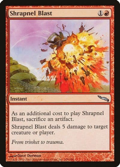 Shrapnel Blast Mirrodin Magic card