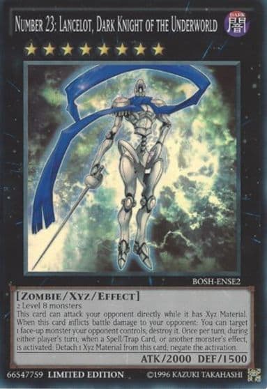 Number 23 Lancelot Dark Knight of the Underworld Breakers of Shadow Yu-Gi-Oh! card