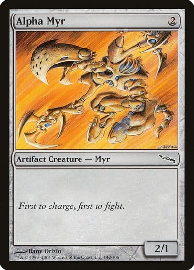 Alpha Myr Mirrodin Magic card