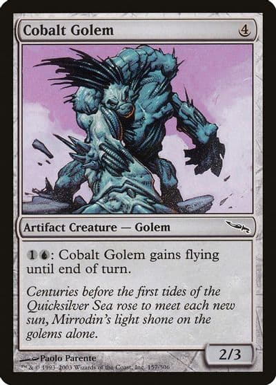 Cobalt Golem Mirrodin Magic card