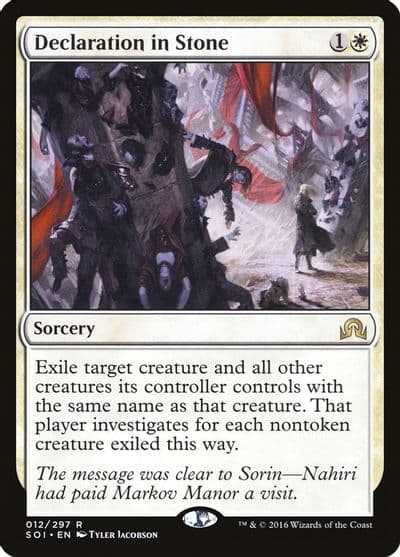 Declaration in Stone Shadows over Innistrad Magic card