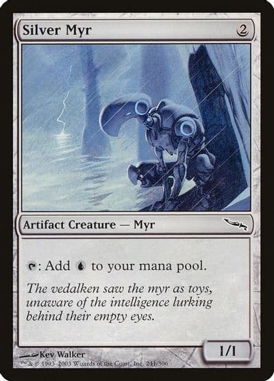 Silver Myr Mirrodin Magic card