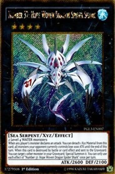 Number 37 Hope Woven Dragon Spider Shark Premium Gold: Infinite Gold Yu-Gi-Oh! card