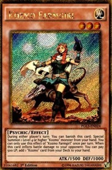 Kozmo Farmgirl Premium Gold: Infinite Gold Yu-Gi-Oh! card