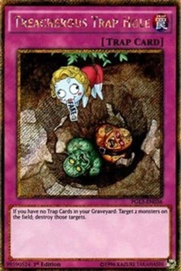 Treacherous Trap Hole Premium Gold: Infinite Gold Yu-Gi-Oh! card