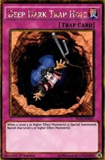 Deep Dark Trap Hole Premium Gold: Infinite Gold Yu-Gi-Oh! card