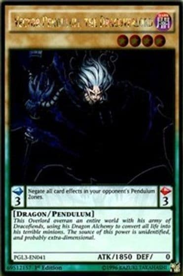 Vector Pendulum the Dracoverlord Premium Gold: Infinite Gold Yu-Gi-Oh! card
