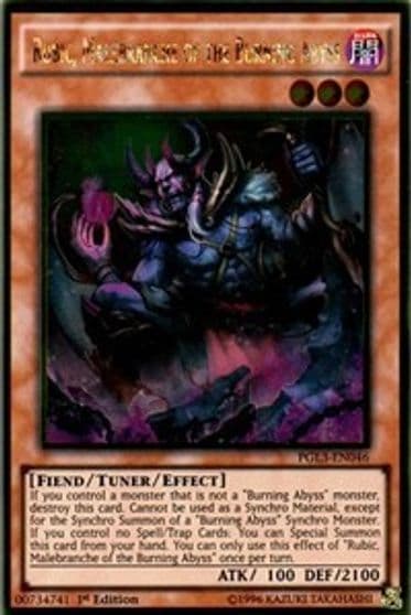 Rubic Malebranche of the Burning Abyss Premium Gold: Infinite Gold Yu-Gi-Oh! card