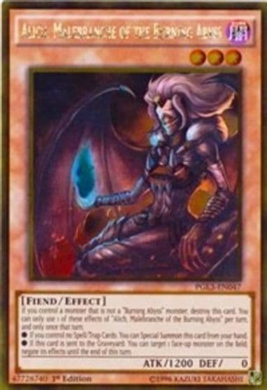 Alich Malebranche of the Burning Abyss Premium Gold: Infinite Gold Yu-Gi-Oh! card