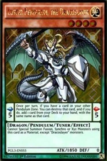 Luster Pendulum the Dracoslayer Premium Gold: Infinite Gold Yu-Gi-Oh! card