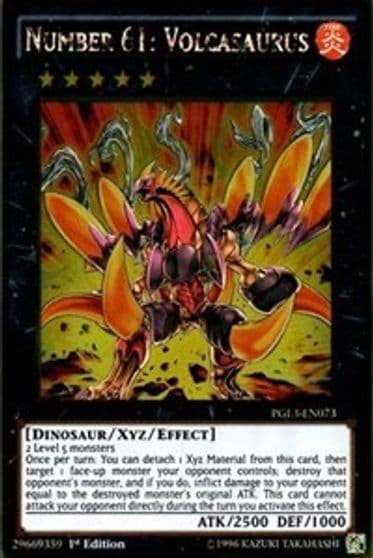 Number 61 Volcasaurus Premium Gold: Infinite Gold Yu-Gi-Oh! card