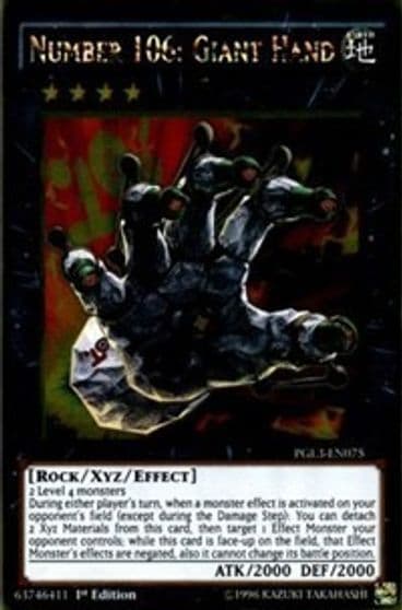 Number 106 Giant Hand Premium Gold: Infinite Gold Yu-Gi-Oh! card