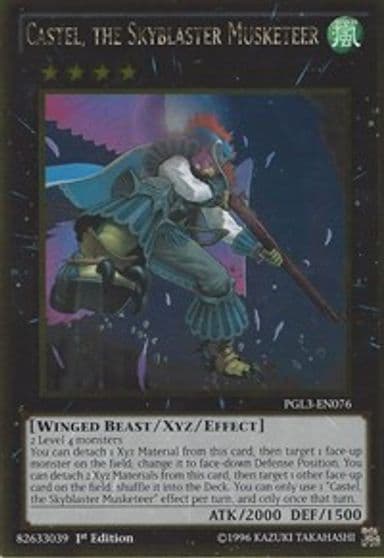 Castel the Skyblaster Musketeer Premium Gold: Infinite Gold Yu-Gi-Oh! card
