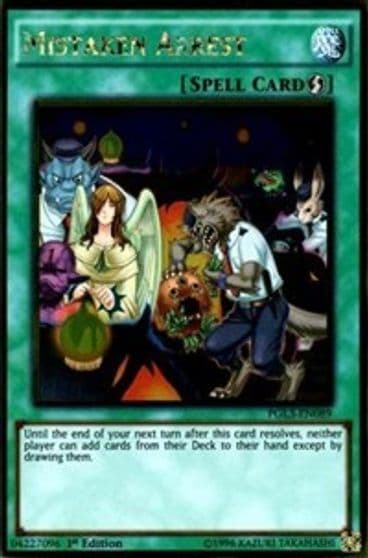 Mistaken Arrest Premium Gold: Infinite Gold Yu-Gi-Oh! card
