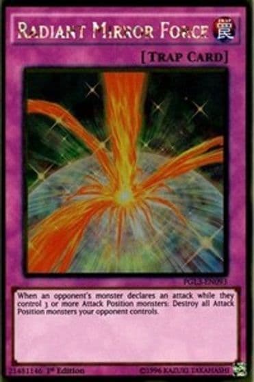 Radiant Mirror Force Premium Gold: Infinite Gold Yu-Gi-Oh! card